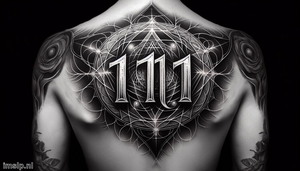 Geeft aan dat gedachten realiteit worden   - Tatoeage 111 Betekenis » Ontdek de Symboliek van 111