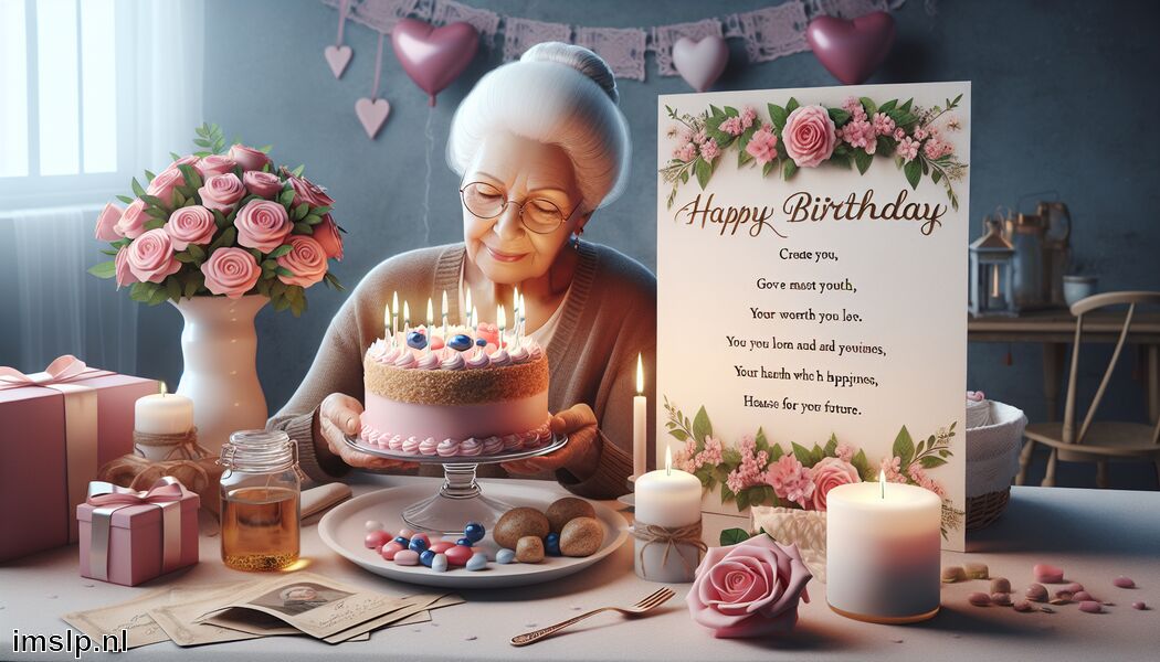 Gezondheid en geluk voor de toekomst   - Verjaardag wensen voor oma » Liefdevolle woorden voor grootmoeder  