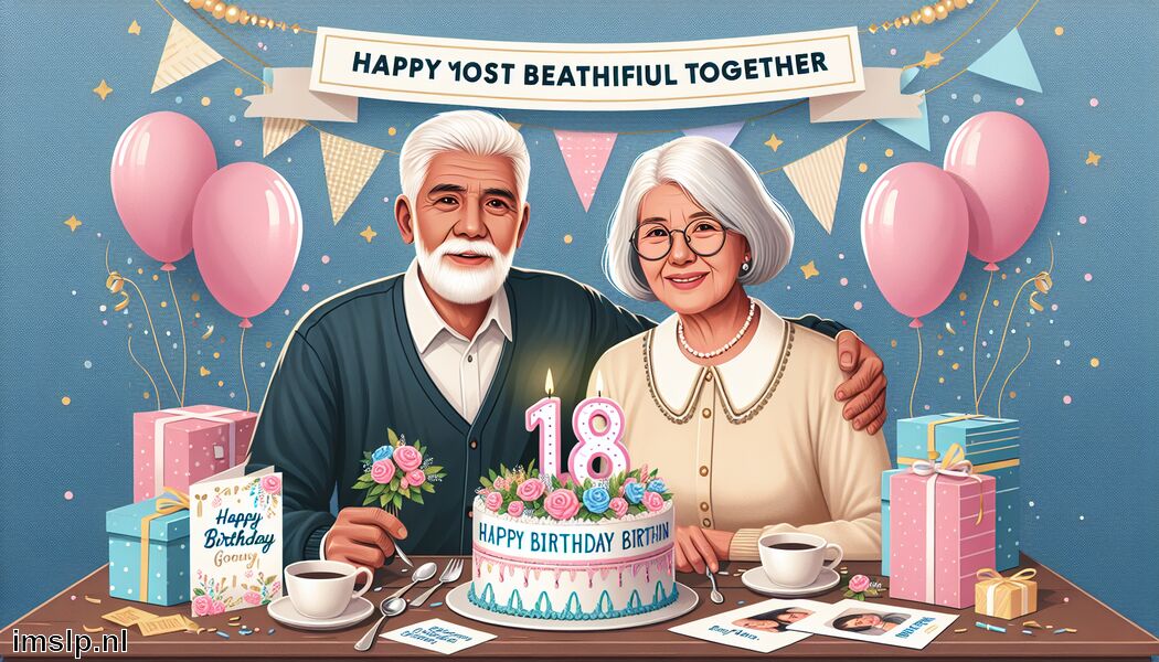 Samen vieren is het mooiste geschenk   - 18e verjaardag wensen voor oma en opa » Feestelijke woorden voor de ouderen  