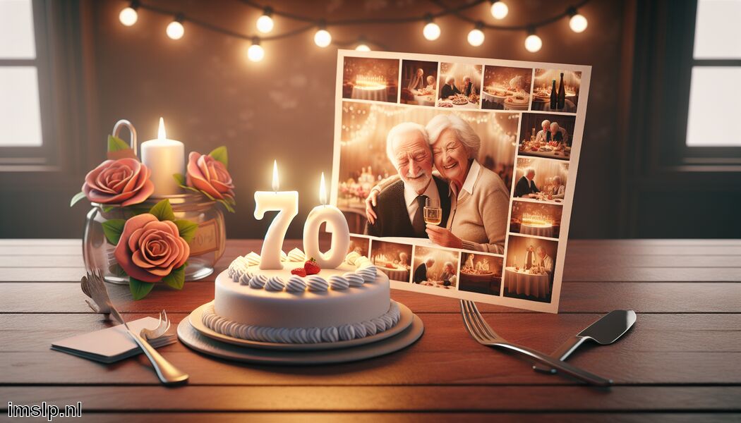 Moment van samen zijn en genieten   - Gelukkige 70e verjaardag wensen » Een bijzonder moment vak met liefde  