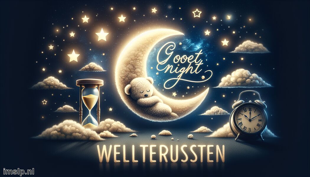 Verstuur op het juiste tijdstip   - WhatsApp Welterusten wensen » Droom zoet met deze woorden  