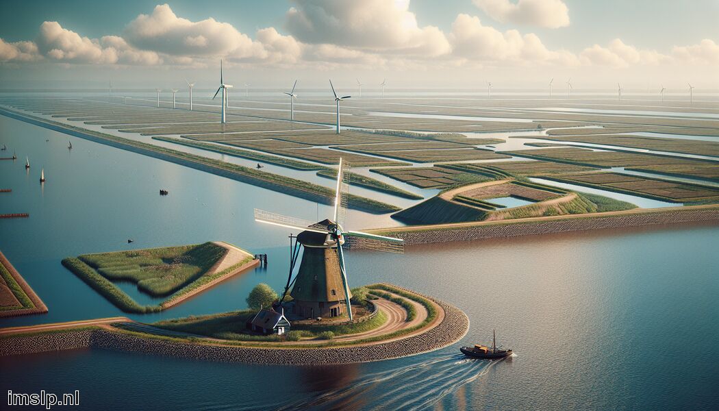 Landschap vormgeven met kunstmatige waterschappen   - De molen, dijk en polder: hoe Nederland het land maakte